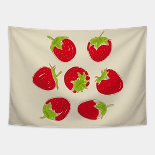 Red strawberries Tapestry