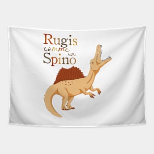 Positive Dino: The Spinosaurus / Inspirational quote: Roar like a Spino Tapestry