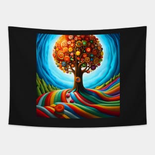 Rainbow Candy Extravaganza Tree Tapestry