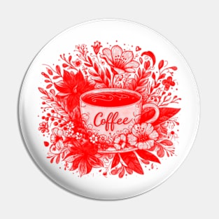 mornings are for coffee and contemplation - Coffee Lover, I Love Coffee, Coffee Cup Pin