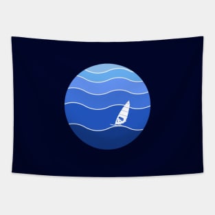 Windsurfer waves Tapestry