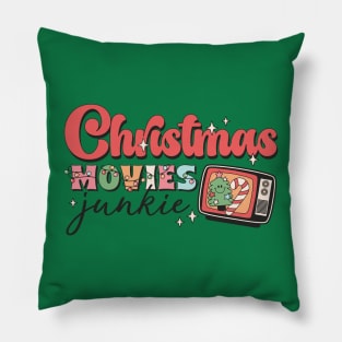 Christmas Movie Junkie, Retro Christmas, Popular Christmas Pillow