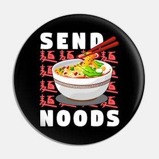 Noodle Humor Delight Hilarious Design for Pasta Lovers Pin