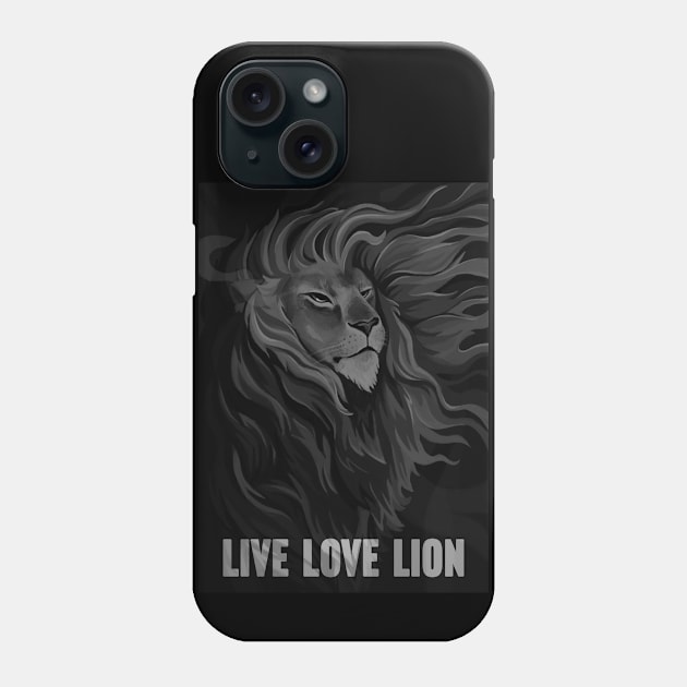 Live Love Lion Phone Case by hello_kseniia