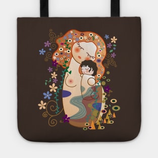 Kokeshis Mother and child of Klimt Tote