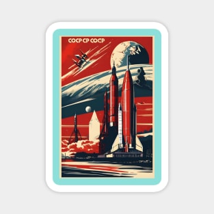 Soviet rocket poster Magnet