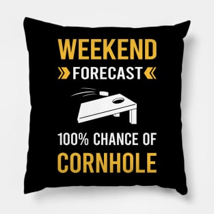 Weekend Forecast Cornhole Pillow