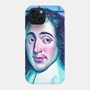 Baruch Spinoza Snowy Portrait | Baruch Spinoza Artwork 12 Phone Case