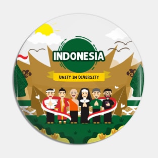 Unity In Diversity of Indonesia Pin