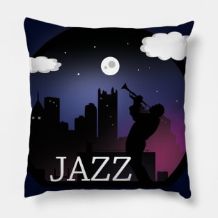 Trumpet Player Pillow