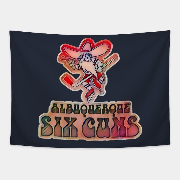 Albuquerque Six Guns Hockey Tapestry by Kitta’s Shop