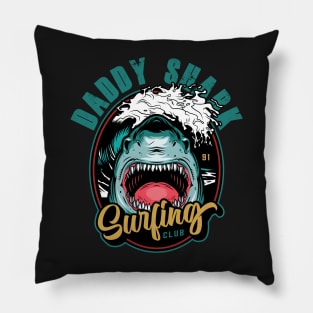 Daddy Shark Retro Pillow