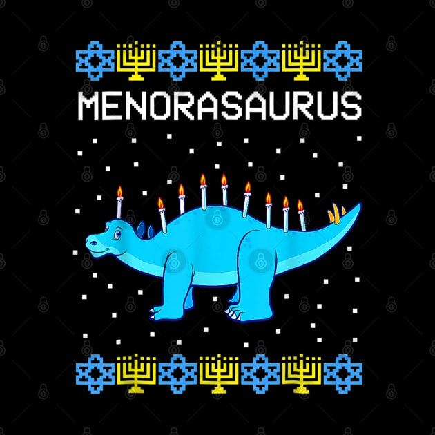 Menorasaurus Rex T Rex Dinosaur Hanukkah Gift for Boys by HBart