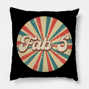 Circle Design Fab Proud Name Birthday 70s 80s 90s Styles Pillow