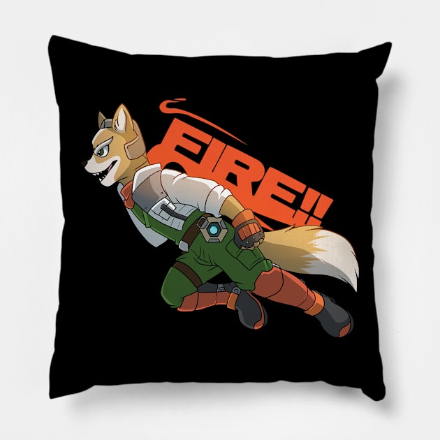 Fire Fox Pillow by Whiskeyjack 