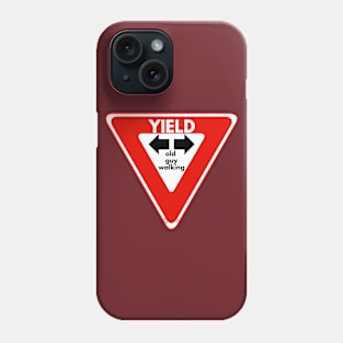 Yield old guy walking Phone Case