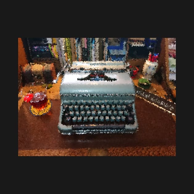 BLUEBIRD VINTAGE TYPEWRITER by MarniD9