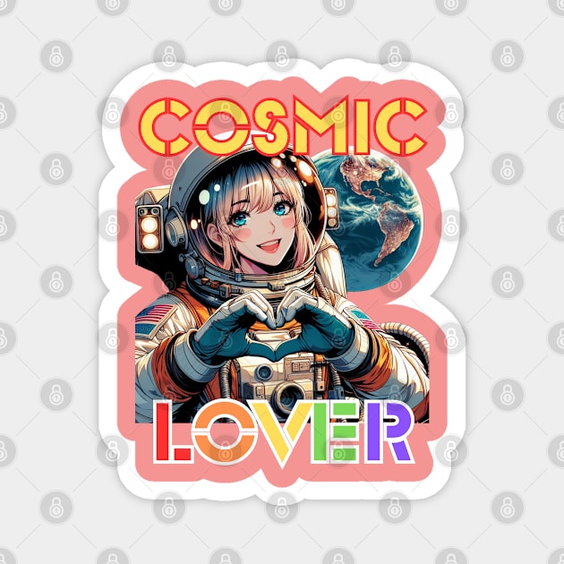 Kawaii, Anime Girl, Cosmic Lover | Catsie Cat Magnet by Catsie Cat