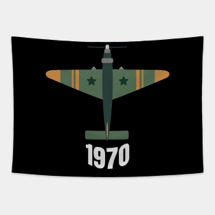 70S RETRO  vintage Airplane p51 Tapestry