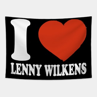 Graphic I Love Lenny Personalized Name Sports Tapestry