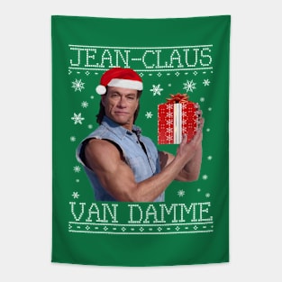 Jean Claus Van Damme Christmas Knit Tapestry