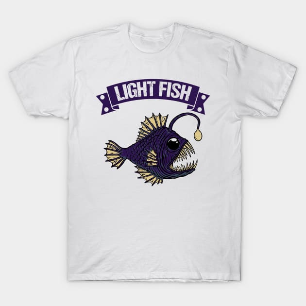 deep sea light fish - Angler Fish - T-Shirt