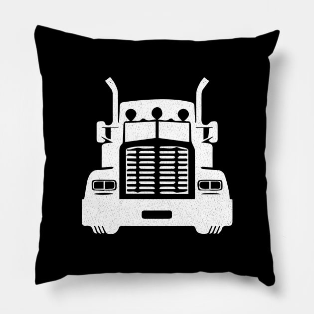 Truck trucker truck driver Pillow by HBfunshirts