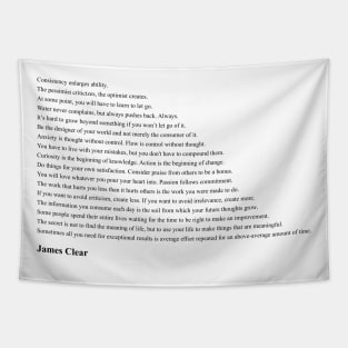 James Clear Quotes Tapestry