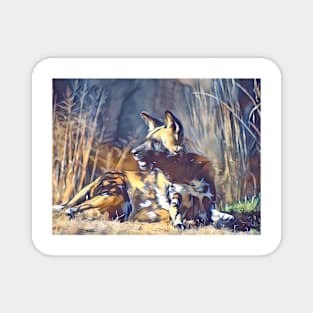 African Painted Dog Magnet