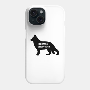german shepherd name silhouette Phone Case