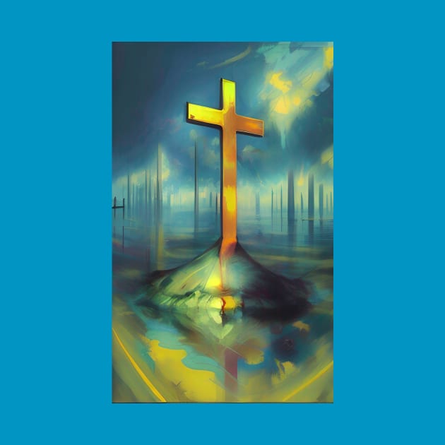 Golden cross by Gaspar Avila