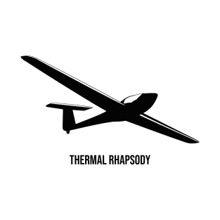 Thermal Rhapsody Glider Pilot Sailplane Biplane aerial floating soaring T-Shirt