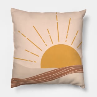 Abstract Bohemian Sunset Painting 3.6 Pillow