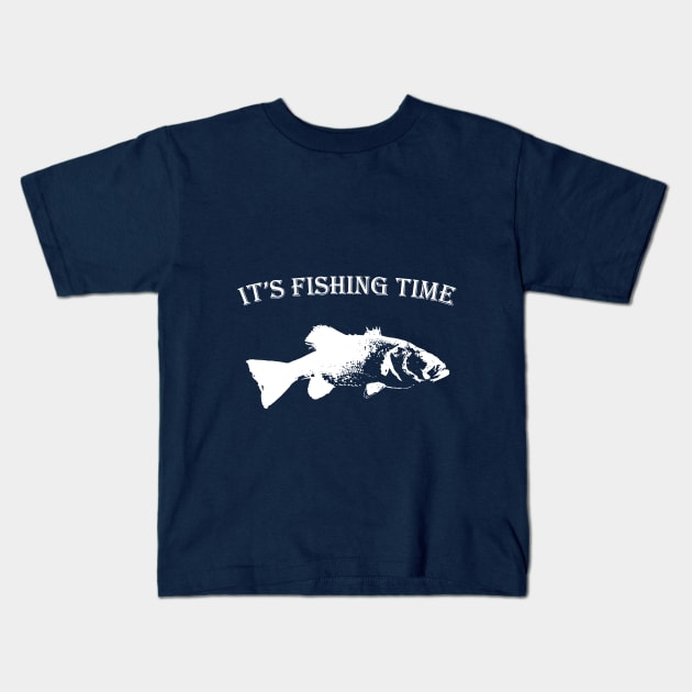 It's fishing time, Bass picture - Fishing - Kids T-Shirt