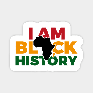 i am black history map Magnet