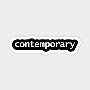 Contemporary Typography White Text Magnet