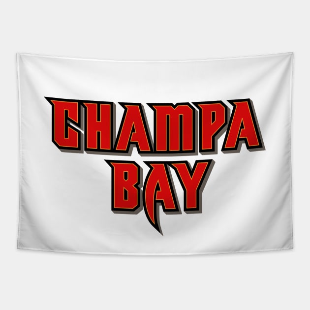 Champa Bay - White/Red Tapestry by KFig21