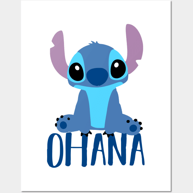 Stitch Art, Lilo Poster, Stitch Print, Ohana Quote, Lilo Stitch