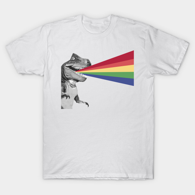 Discover T-Rex Rainbow Ray Blast - T Rex Dinosaur - T-Shirt