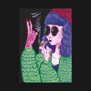 Alien Girl With Joint T-Shirt