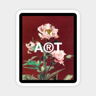 Peony still life vintage flowers Magnet