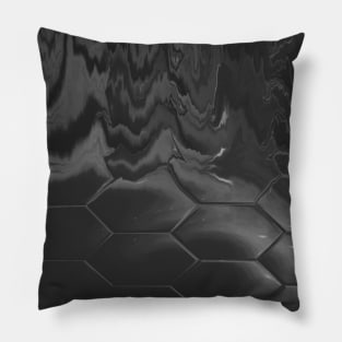 Black Honeycomb Marble Pillow