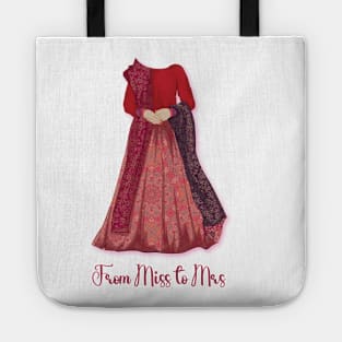 From Miss to Mrs | Bride | Asian Bride | Wedding Dress | Red Dress | Ladies Fashion Tote