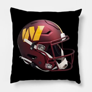 Gunmetal dark red helmet Pillow