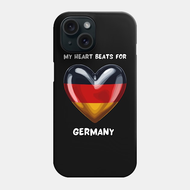 My Heart Beats For Germany Flag Phone Case by Graceful Designs