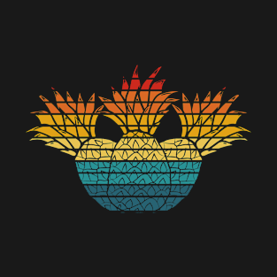 Vintage Retro Sunset Pineapples Silhouette T-Shirt