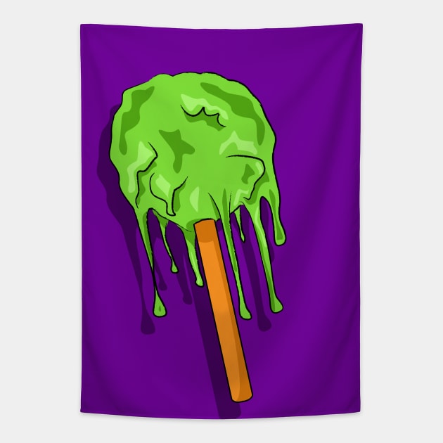 Slime Lollipop - Sweet and Gooey Delight Tapestry by Fun Funky Designs