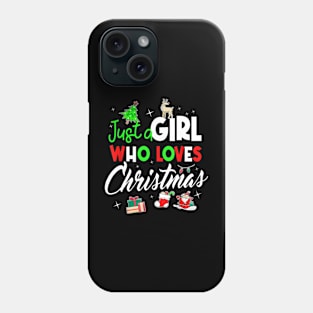 this girl loves christmas Phone Case