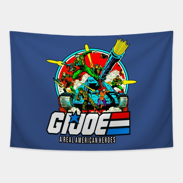 Real American Heroes - Gi Joe Tapestry by Niko Neon