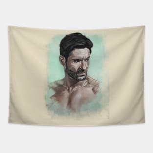 Lucifer Tom Ellis Portrait Tapestry